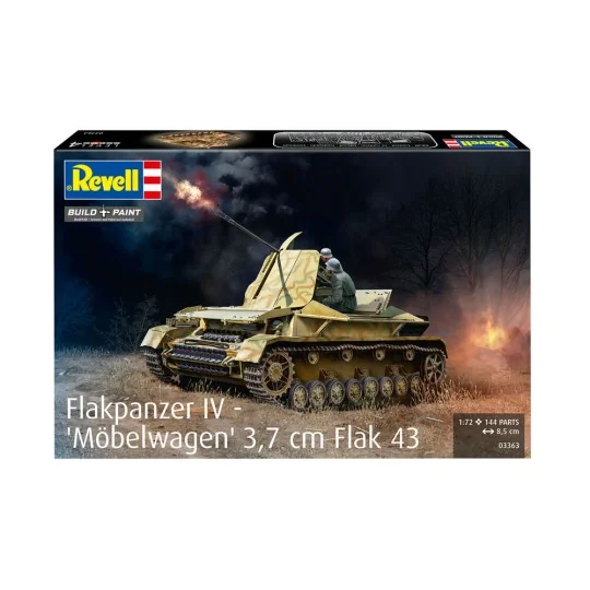 Flakpanzer IV - Möbelwagen 3, 7 cm Flak 43, 1/72 - Revell 03363