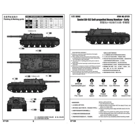 Soviet SU-152 Self-propelled Heavy Howitzer - Early, 1/72 - Trumpet...