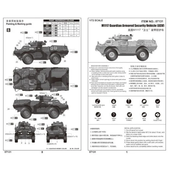 M1117 Guardian Armored Security Vehicle (ASV), 1/72 - Trumpeter 07131