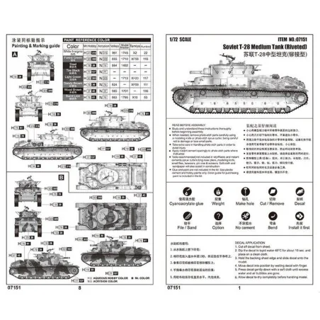 Soviet T-28 Medium Tank (Riveted), 1/72 - Trumpeter 07151