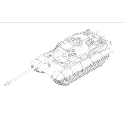 German King Tiger(Porsche turret)w.105mm kWh L/68, 1/72 - Trumpeter... 2