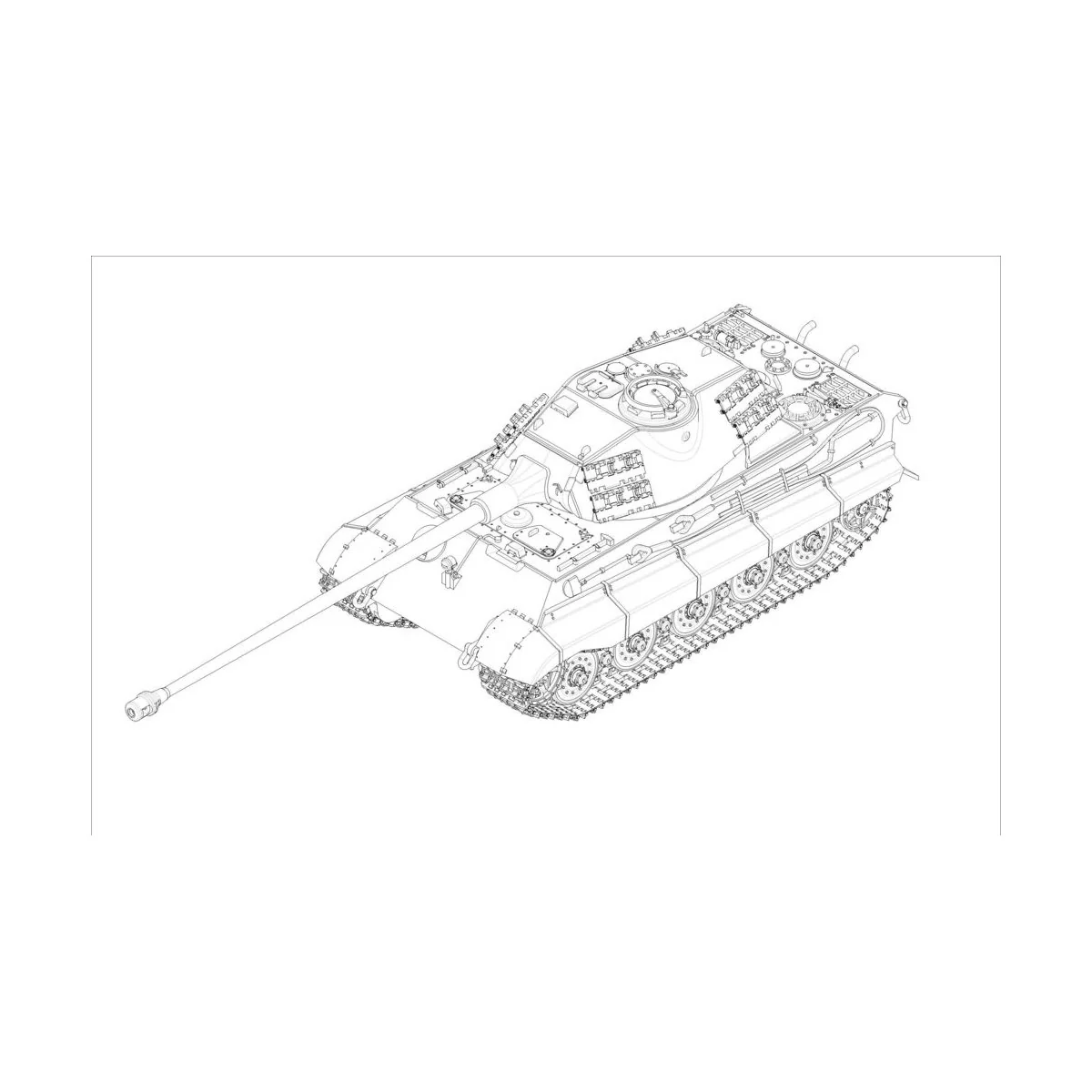 German King Tiger(Porsche turret)w.105mm kWh L/68, 1/72 - Trumpeter...