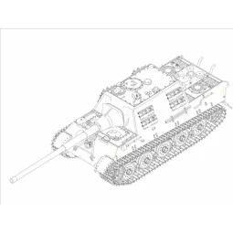 German JagdTiger with 128mm pal 44L-61, 1/72 - Trumpeter 07165 2