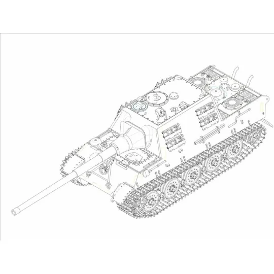 German JagdTiger with 128mm pal 44L-61, 1/72 - Trumpeter 07165