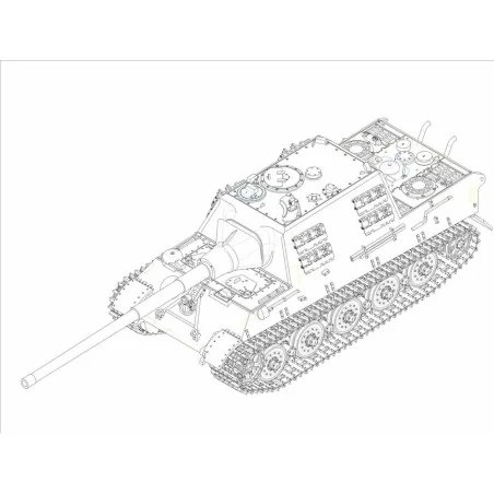 German JagdTiger with 128mm pal 44L-61, 1/72 - Trumpeter 07165