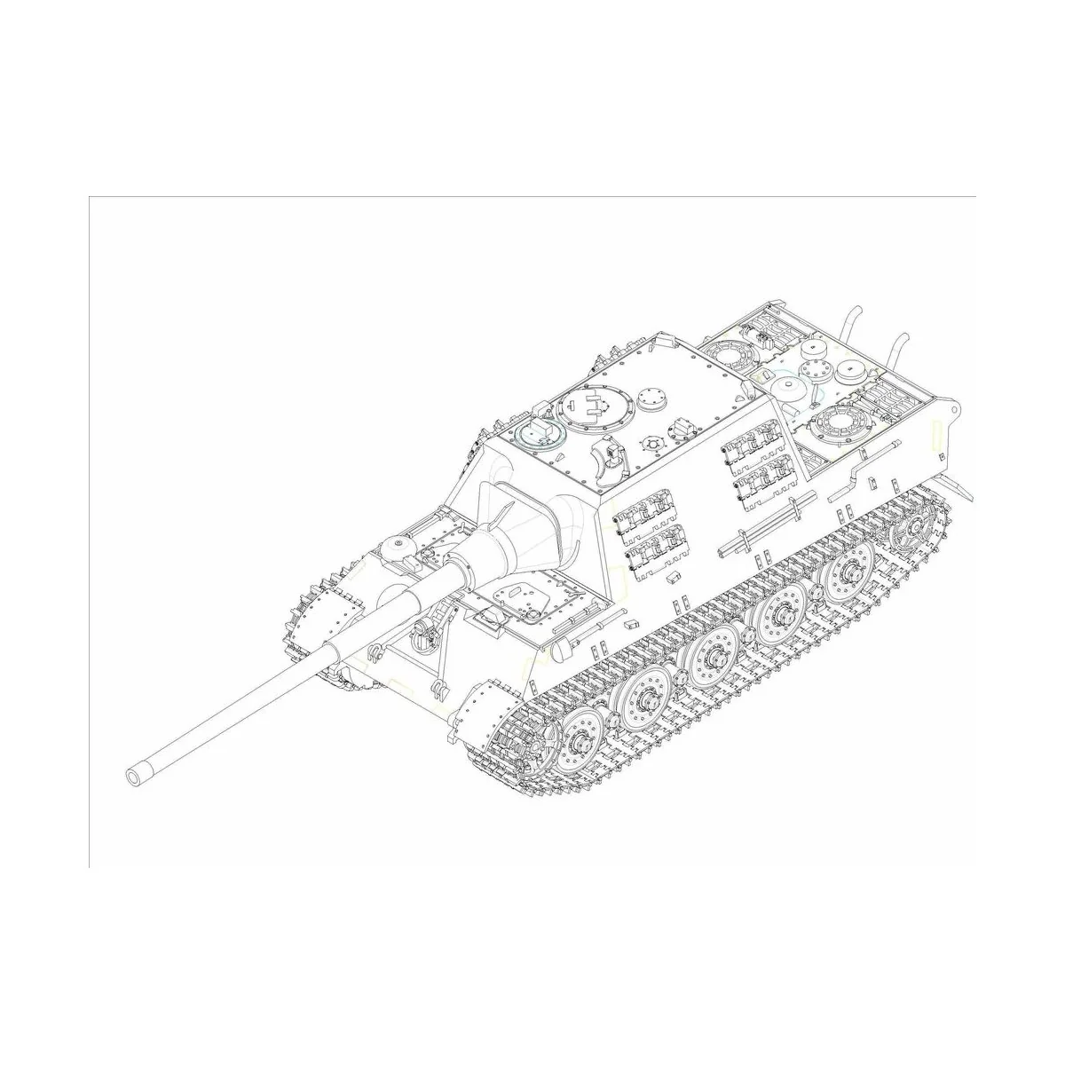 German JagdTiger with 128mm pal 44L-61, 1/72 - Trumpeter 07165