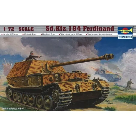 Sd.Kfz. 184 Tiger Ferdinand, 1/72 - Trumpeter 07205