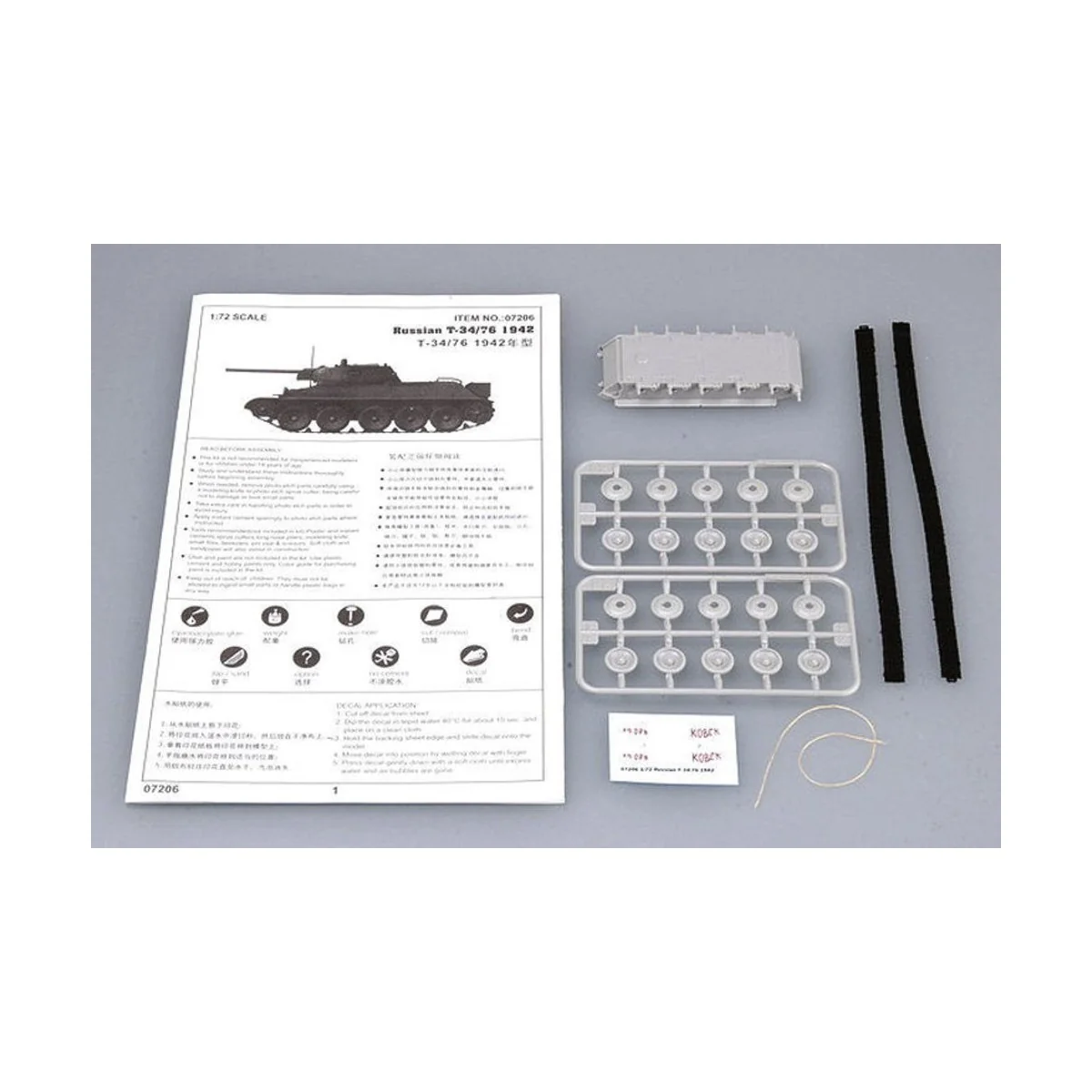 Russian T-34/76 Model 1942, 1/72 - Trumpeter 07206