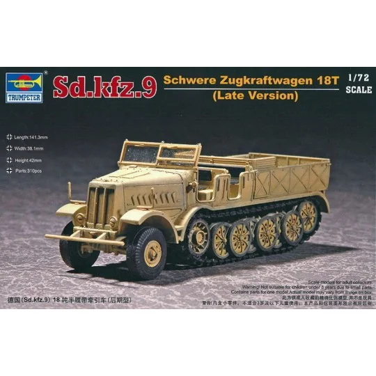 Sd.Kfz. 9 schwerer Zugkraftwagen 18t Type F3, 1/72 - Trumpeter 07252