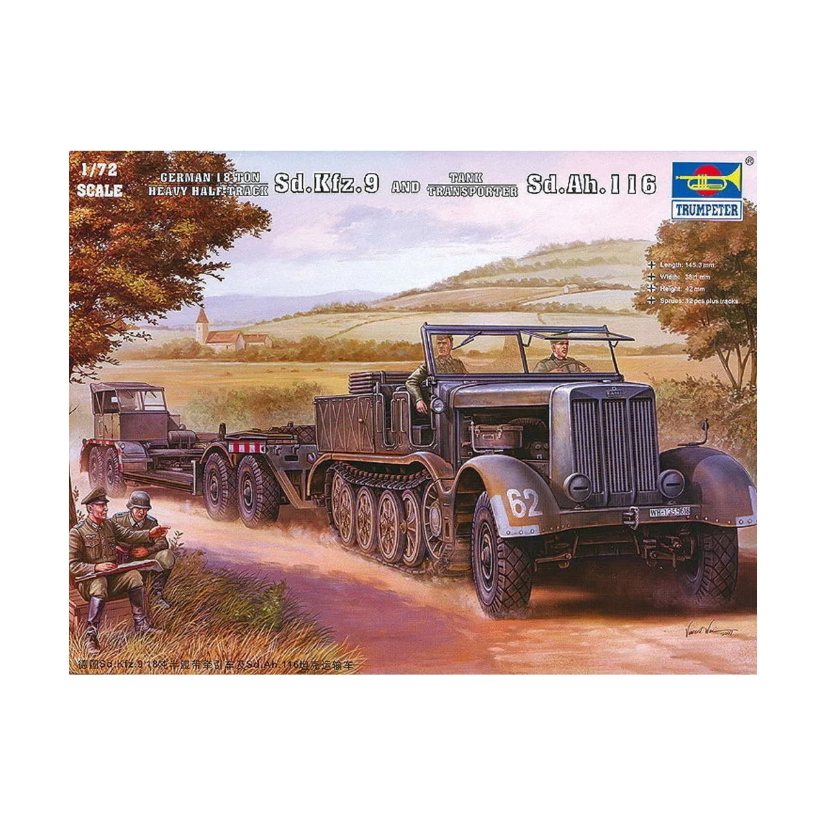 Sd.Kfz.9(18t)Half-Track, 1/72 - Trumpeter 07275