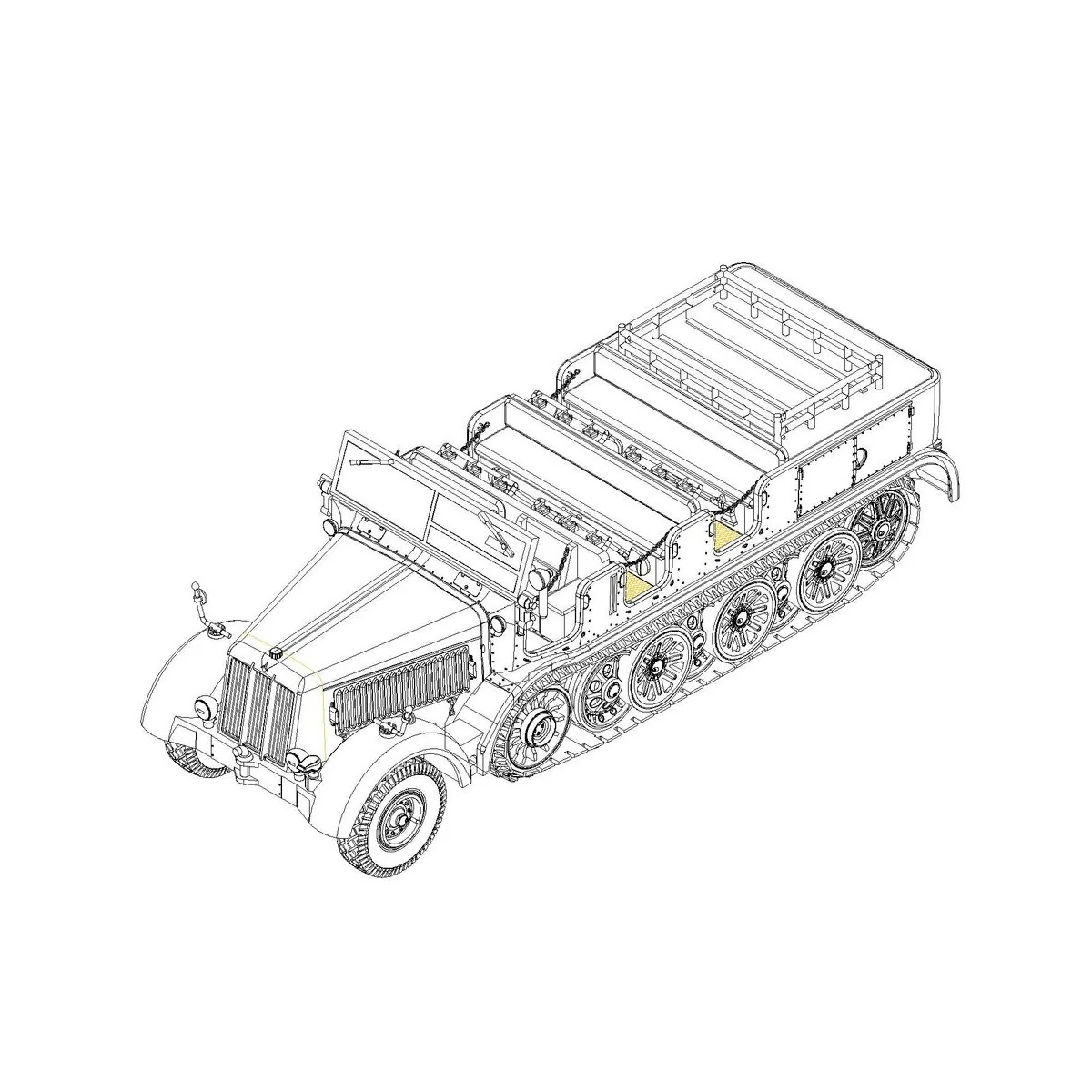 Sd.Kfz.8 Schwerer Zugkraftwagen 12t, 1/72 - Trumpeter 07403