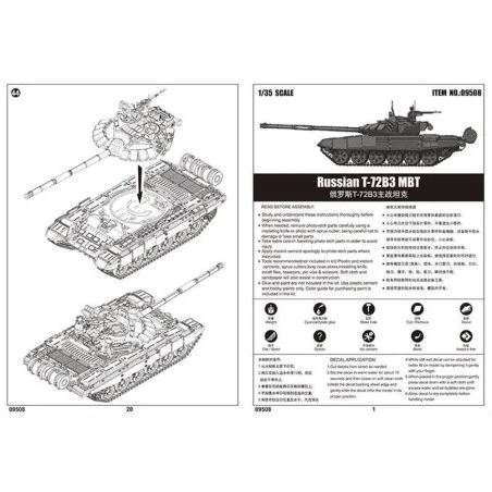 Russian T-72B3 MBT, 1/35 - Trumpeter 09508