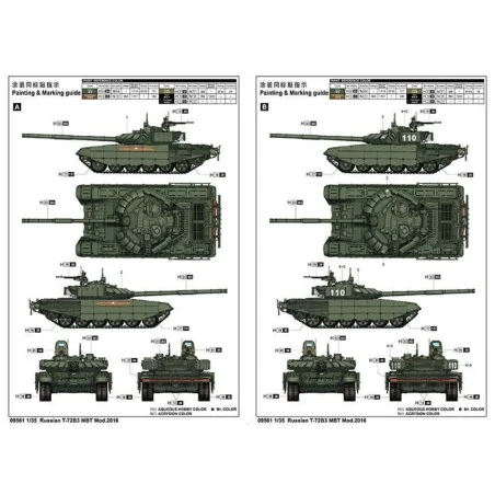 Russian T-72B3 MBT, 1/35 - Trumpeter 09561