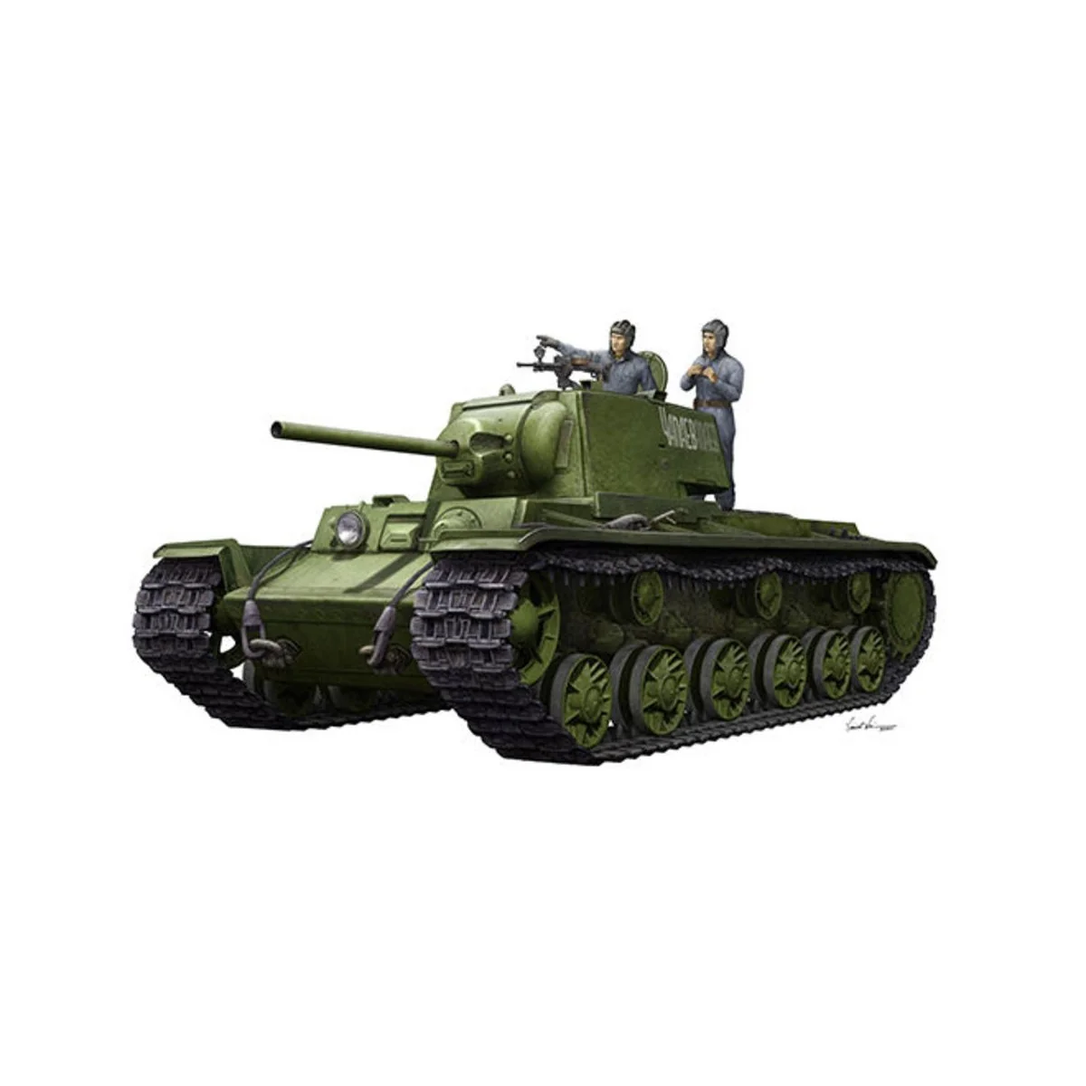 KV-1 1942 Simplified Turret Tank w/Tank Crew, 1/35 - Trumpeter 09597