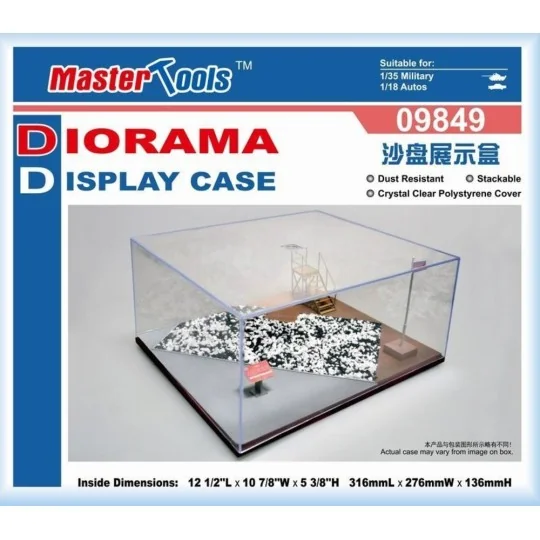 Acrylic Diorama Display Case 316 x 276 x 136mm - Master Tools 09849