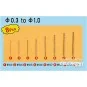 Twist Drilling Auger Bit set 1 (0, 3-1, 0) - Master Tools 09954