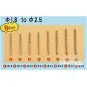 Twist Drilling Auger Bit set 3 (1, 8-2, 5) - Master Tools 09956