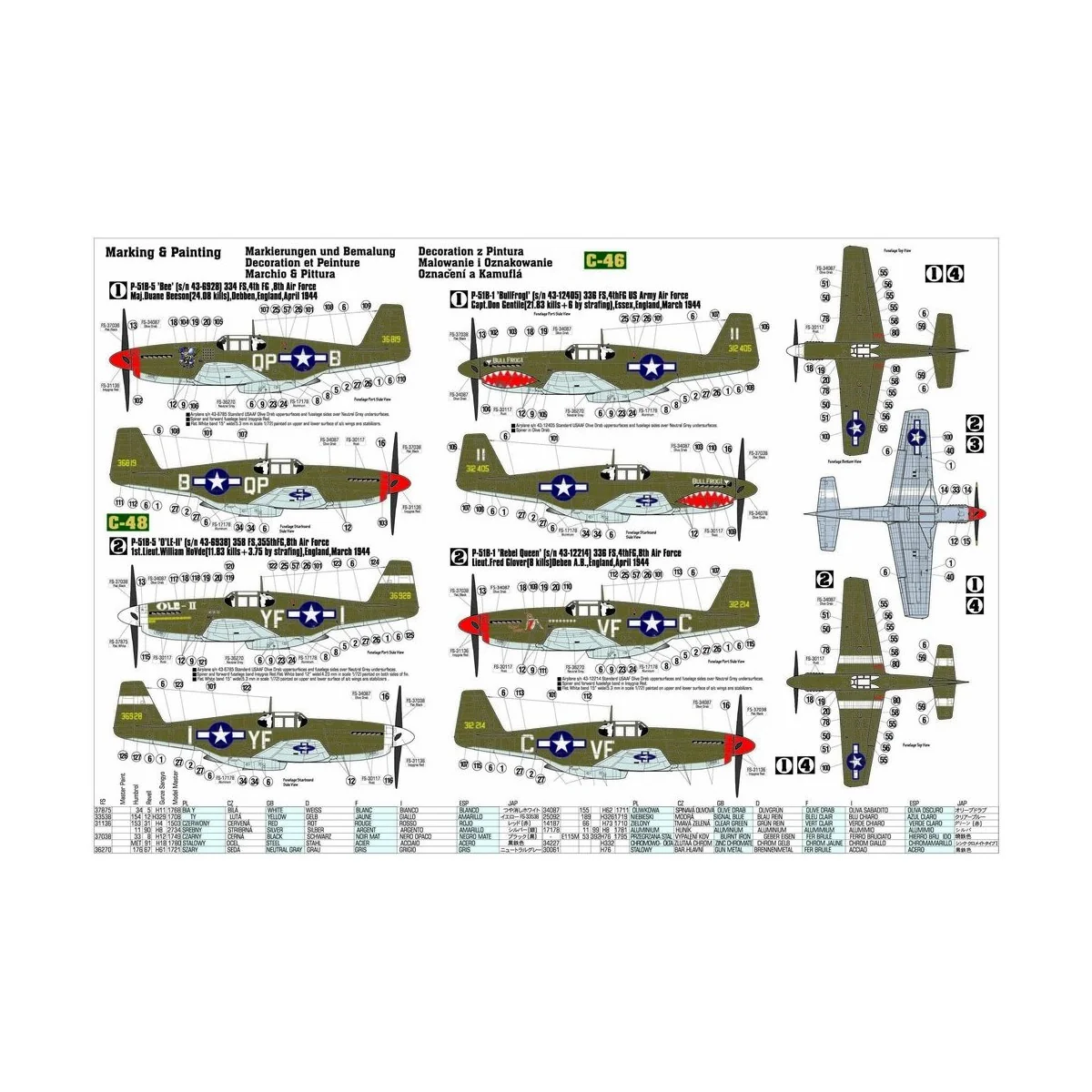 P-51 B-1 BullFrog I, 1/72 - Mistercraft C-46