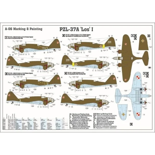PZL P-37A Los I, 1/72 - Mistercraft D-06
