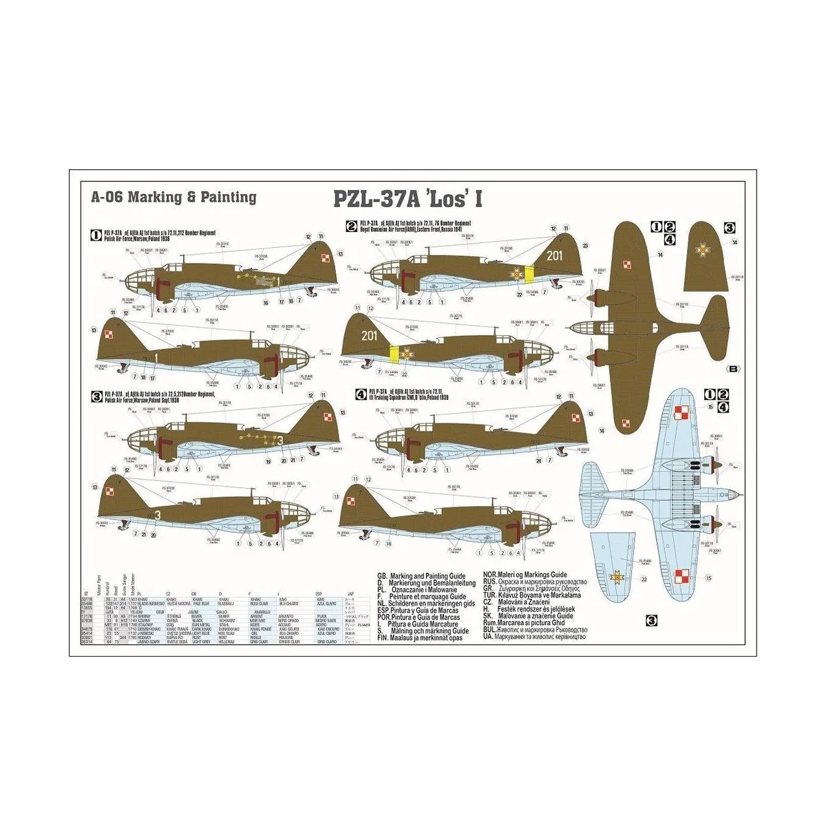 PZL P-37A Los I, 1/72 - Mistercraft D-06