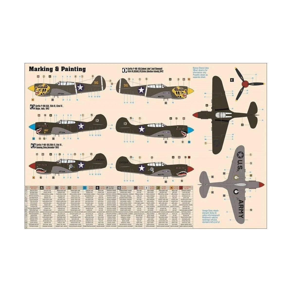 P-40E Aleutian Tiger, 1/72 - Mistercraft D-202