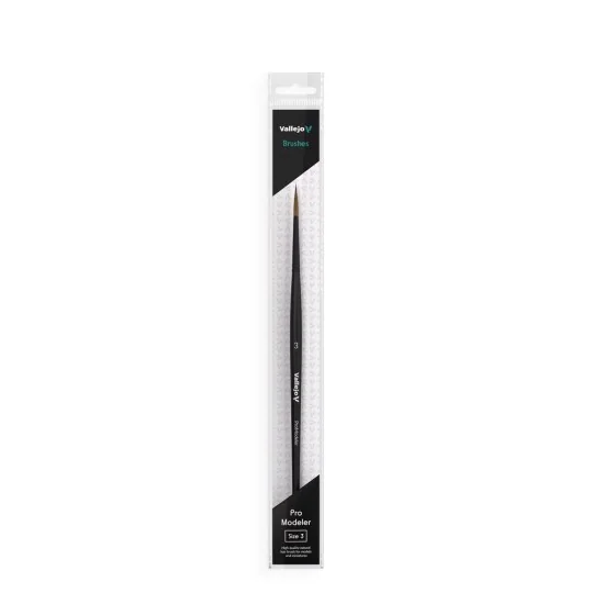 Natural Hair Round Brush No. 3 - Vallejo B01003