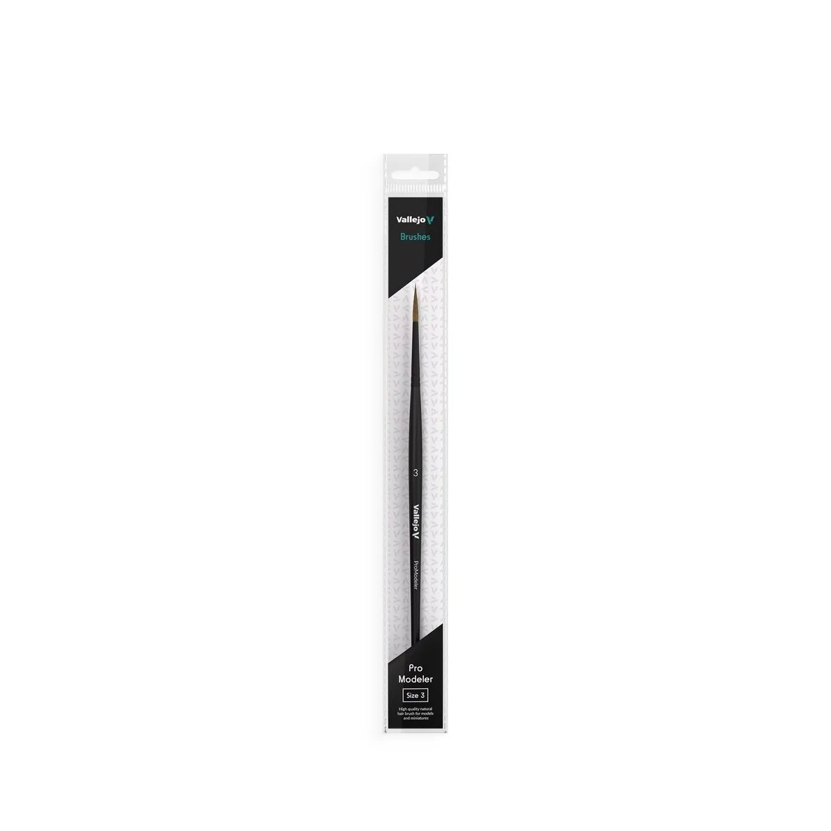 Natural Hair Round Brush No. 3 - Vallejo B01003