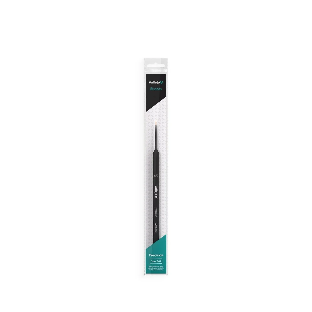 Round Synthetic Brush, Triangular Handle No. 2/0 - Vallejo B03020