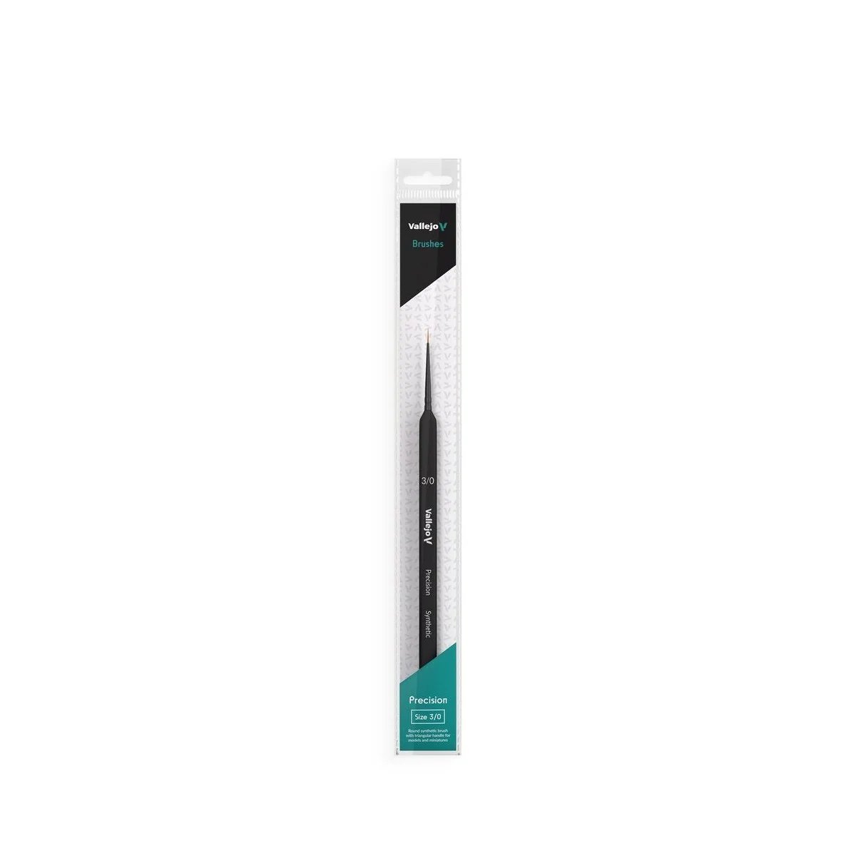 Round Synthetic Brush, Triangular Handle No. 3/0 - Vallejo B03030