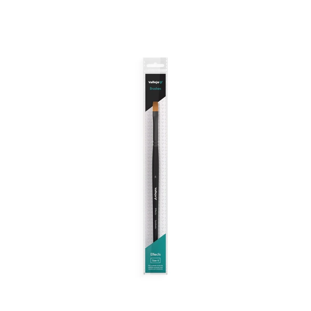 Flat Rectangular Synthetic Brush No. 6 - Vallejo B04006