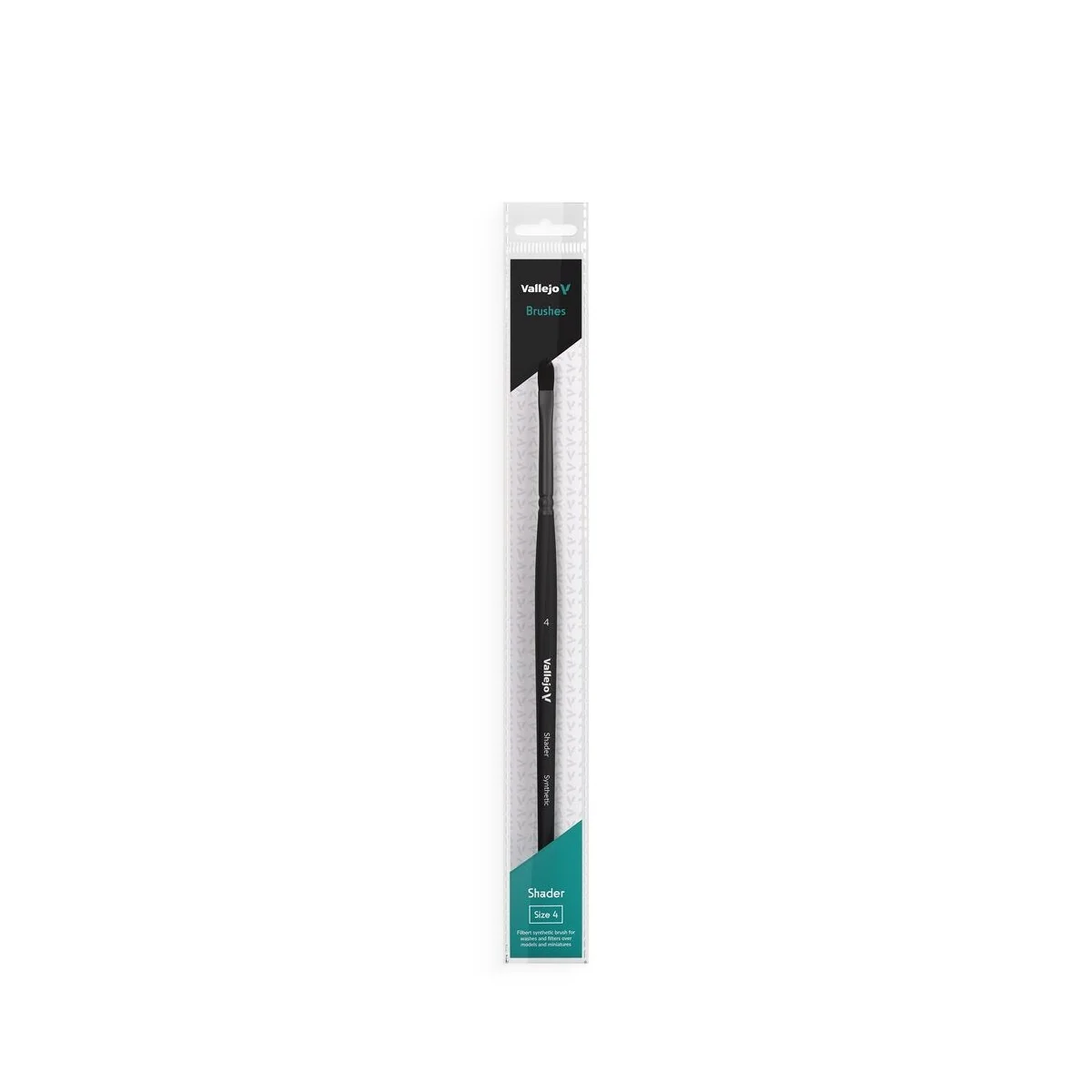 Filbert Shader Flat Synthetic Brush No. 4 - Vallejo B06004