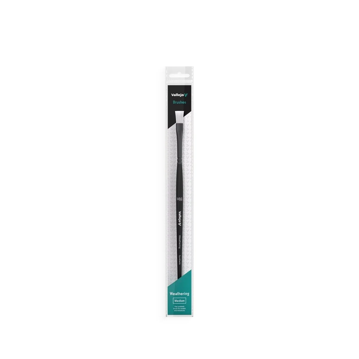 Weathering Flat Synthetic Brush Medium (6) - Vallejo B09002