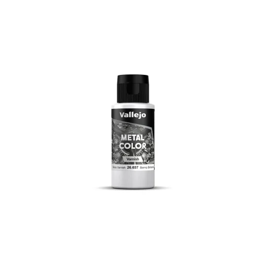 Auxiliary: Gloss Metal Varnish 60 ml - Vallejo 26657 Auxiliary: Gloss Metal Varnish 60 ml - Vallejo 26657