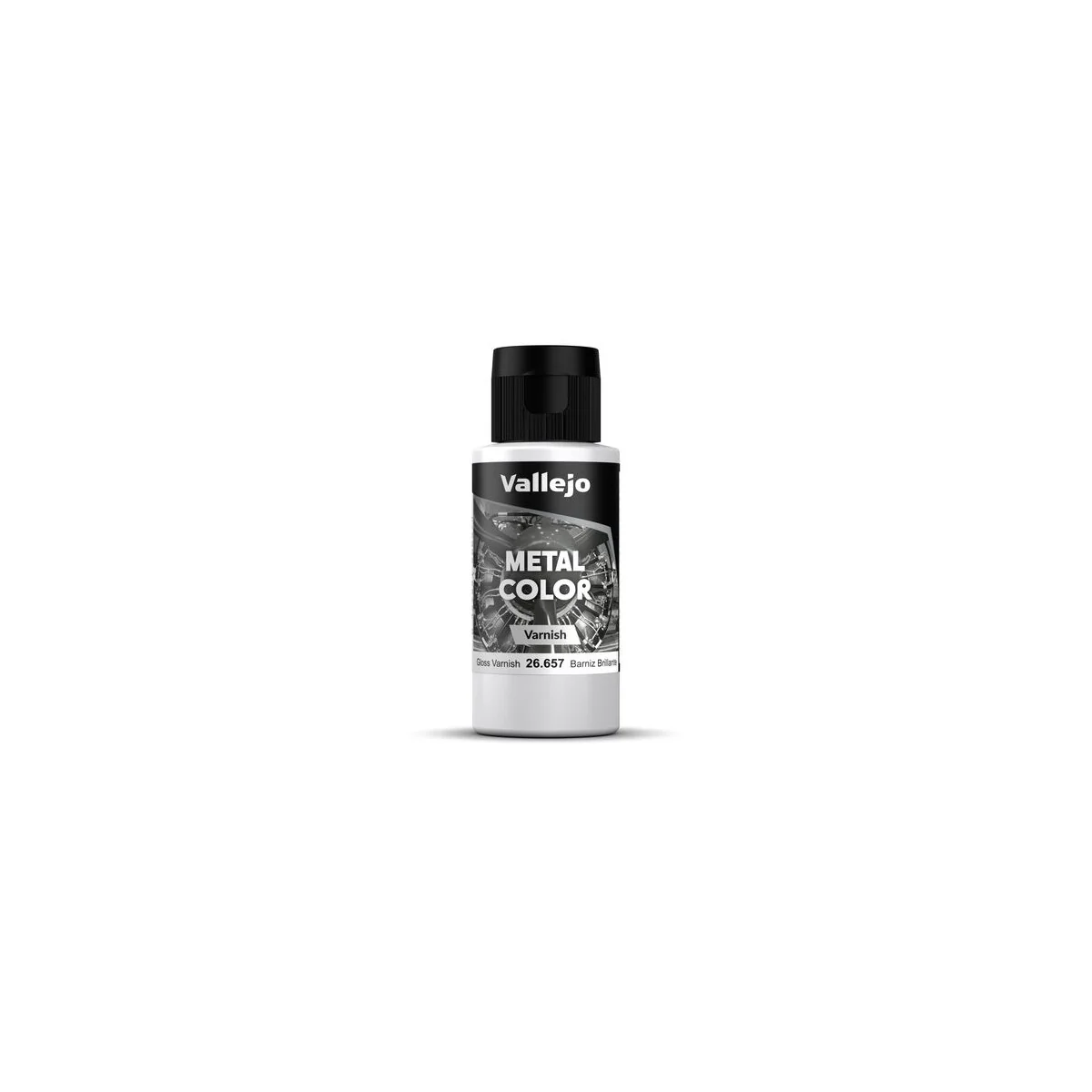 Auxiliary: Gloss Metal Varnish 60 ml - Vallejo 26657 Auxiliary: Gloss Metal Varnish 60 ml - Vallejo 26657