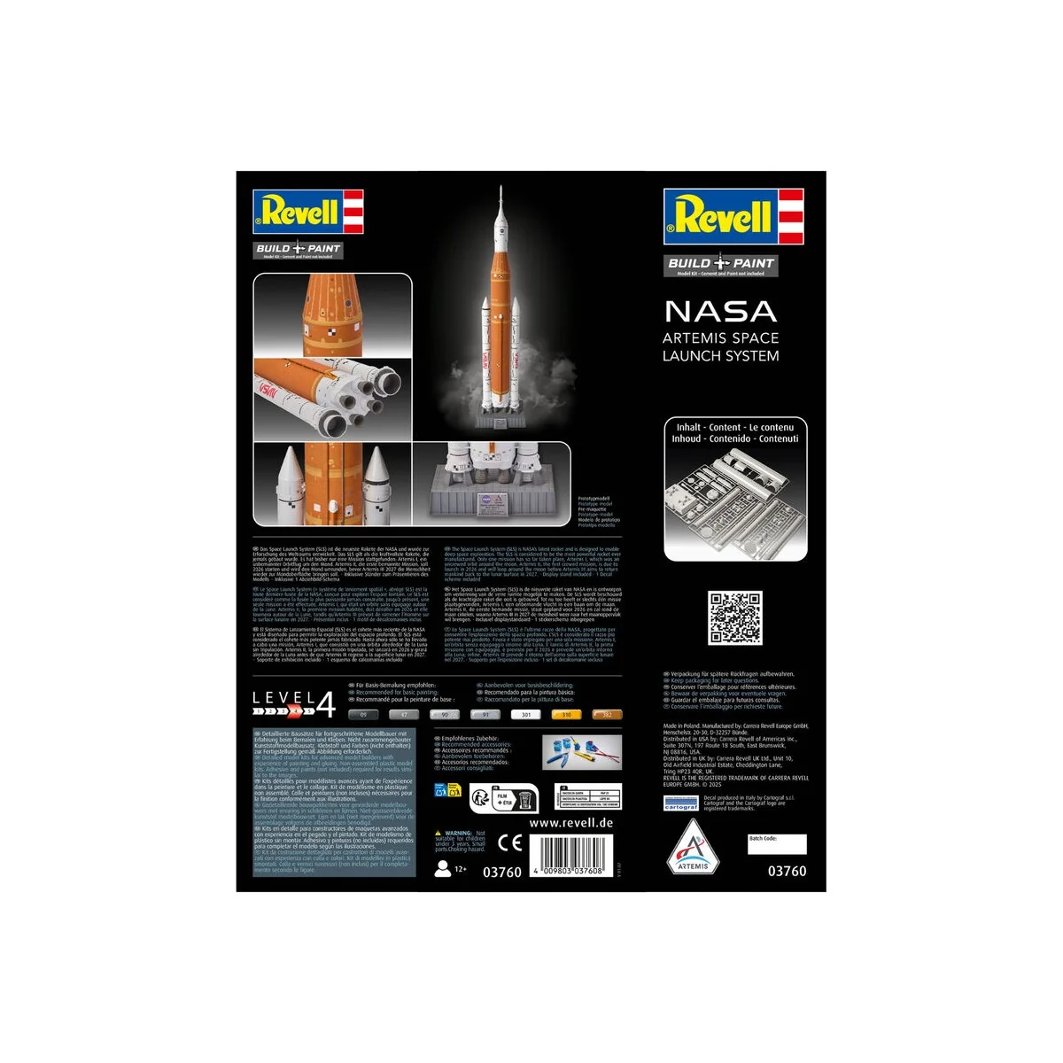 NASA Artemis Space Launch System (SLS), 1/144 - Revell 03760 NASA Artemis Space Launch System (SLS), 1/144 - Revell 03760