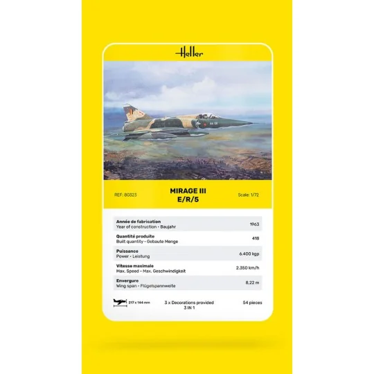 Mirage III E, 1/72 - Heller 80323 Mirage III E, 1/72 - Heller 80323