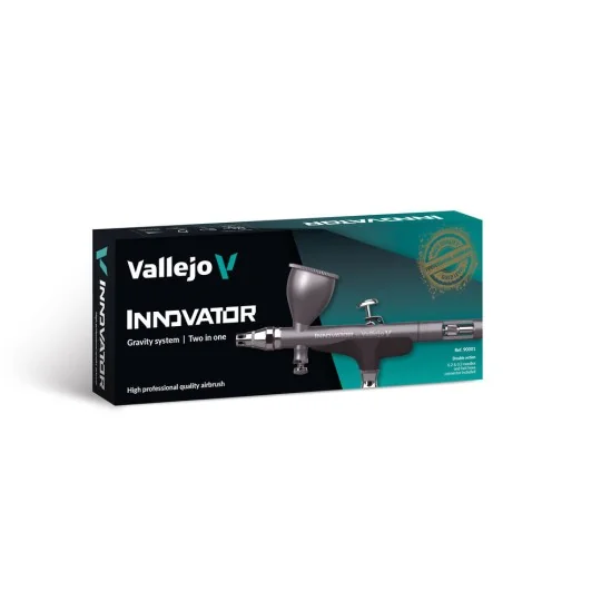 Airbrush: INNOVATOR By Vallejo. Gravity System. Two in One - Vallej... Airbrush: INNOVATOR By Vallejo. Gravity System. Two in One - Vallej...