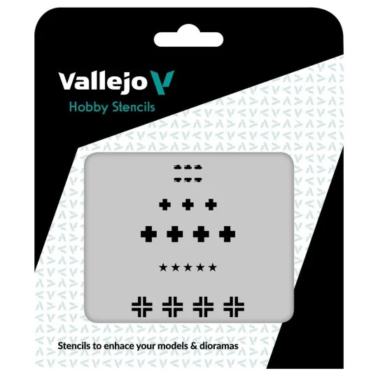 Vallejo Stencils: Assorted German WWII Tank Marks 125 x 125 mm - Va... Vallejo Stencils: Assorted German WWII Tank Marks 125 x 125 mm - Va...