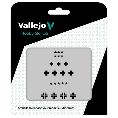 Vallejo Stencils: Assorted German WWII Tank Marks 125 x 125 mm - Va...