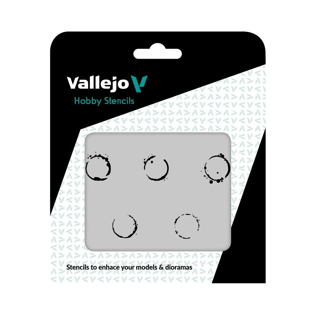 Vallejo Stencils: Drum Oil Marks 125 x 125 mm - Vallejo ST-AFV002 Vallejo Stencils: Drum Oil Marks 125 x 125 mm - Vallejo ST-AFV002