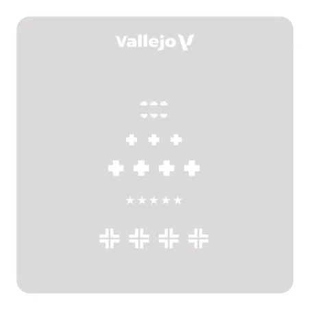 Vallejo Stencils: Assorted German WWII Tank Marks 125 x 125 mm - Va...