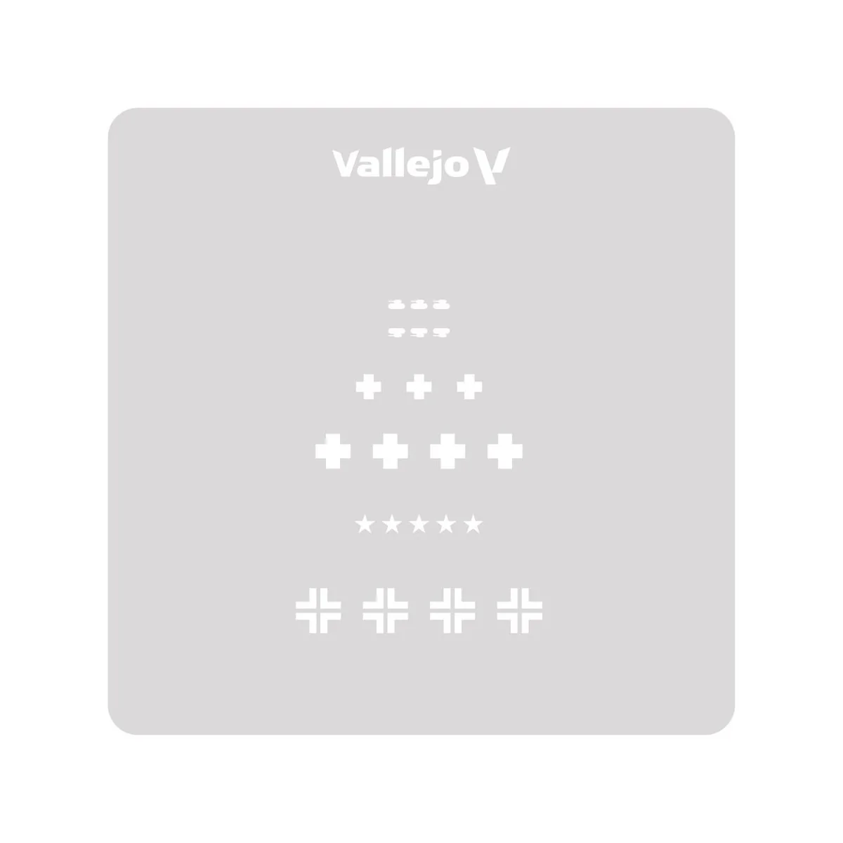 Vallejo Stencils: Assorted German WWII Tank Marks 125 x 125 mm - Va... Vallejo Stencils: Assorted German WWII Tank Marks 125 x 125 mm - Va...