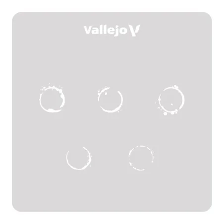 Vallejo Stencils: Drum Oil Marks 125 x 125 mm - Vallejo ST-AFV002