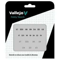 Vallejo Stencils: Soviet Numbers WWII 125 x 125 mm - Vallejo ST-AFV003