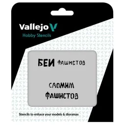 Vallejo Stencils: Soviet Slogans WWII nº 1 125 x 125 mm - Vallejo S...