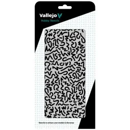 Vallejo Stencils: Luftwaffe WWII Shingles Camo 125 x 250 mm - Valle...