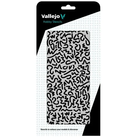 Vallejo Stencils: Luftwaffe WWII Shingles Camo 125 x 250 mm - Valle...