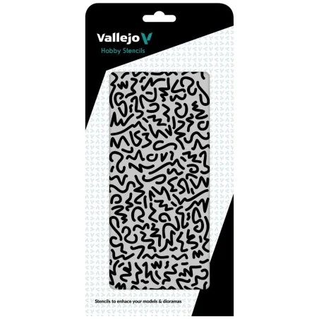 Vallejo Stencils: Luftwaffe WWII Shingles Camo 125 x 250 mm - Valle...