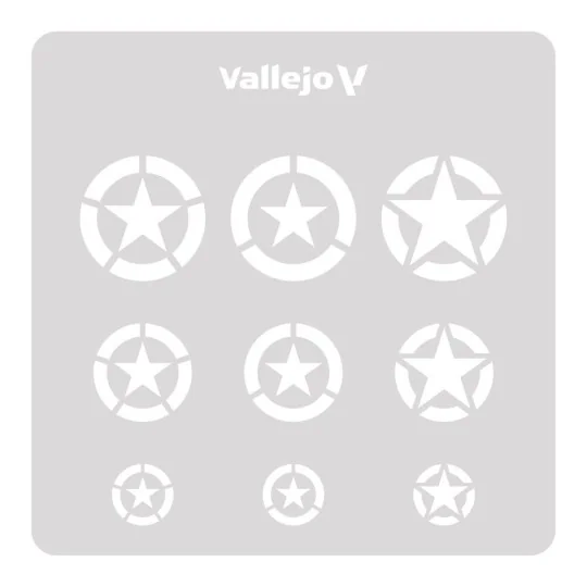 Vallejo Stencils: USAF Marks 125 x 125 mm - Vallejo ST-AIR004 Vallejo Stencils: USAF Marks 125 x 125 mm - Vallejo ST-AIR004