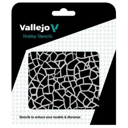 Vallejo Stencils: Giraffe Camo WWII 125 x 125 mm - Vallejo ST-CAM003